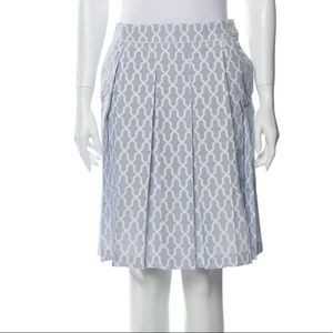 Chalayan New pattern print pleated Skirt knee length light blue
